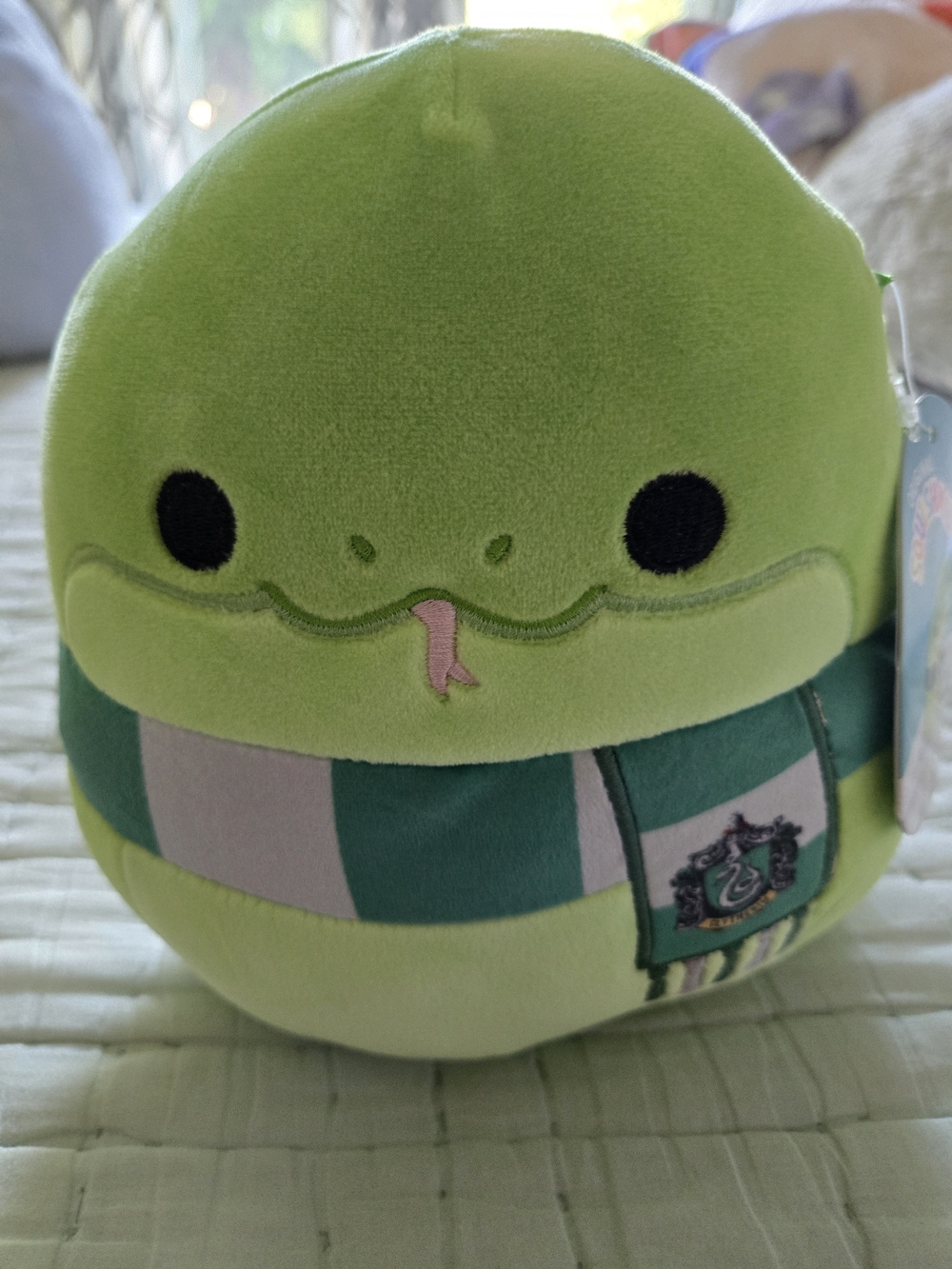 Squishmallows Harry Potter Green Plush Nagini Snake with Emerald Scarf